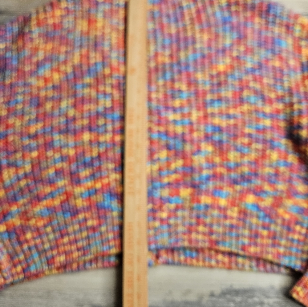 Line And Dot Bonnie Multicolor Cardigan Sweater Medium - Picture 7 of 13